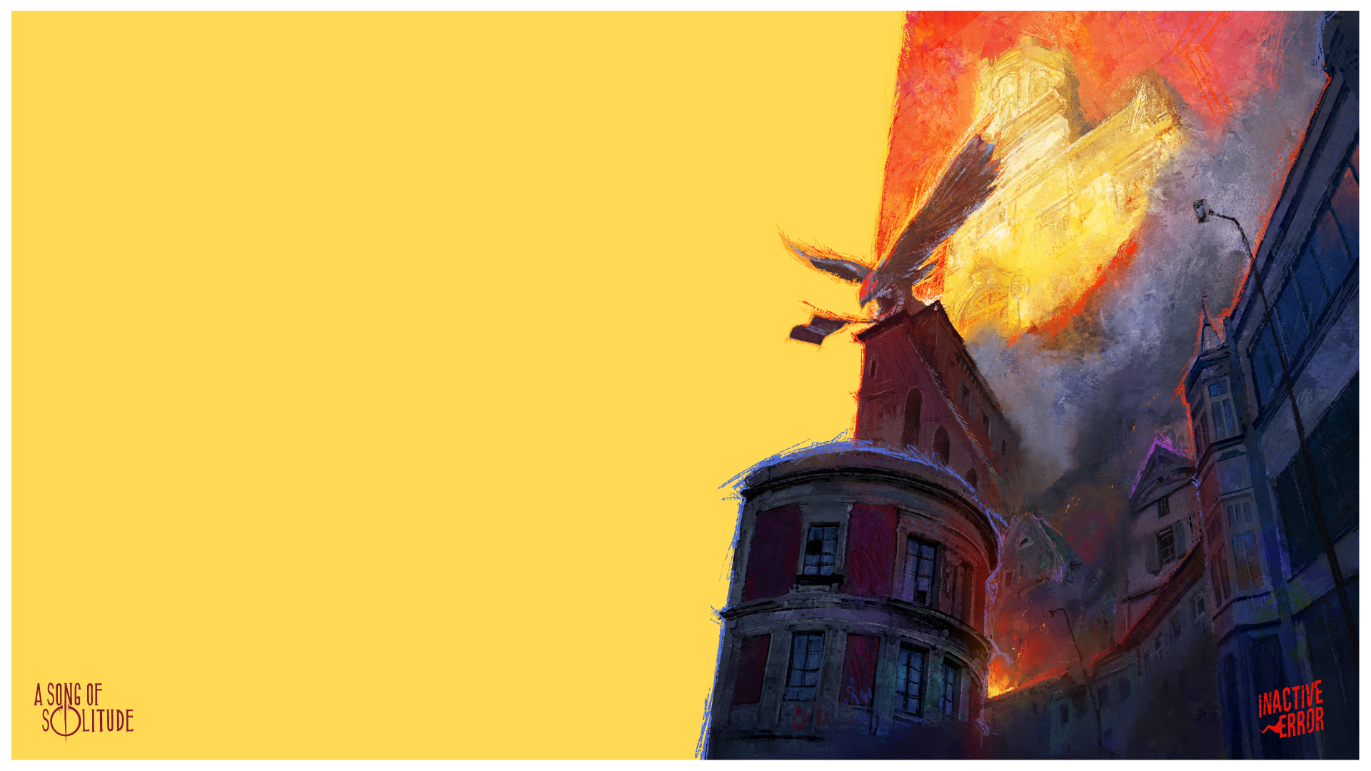 Closing art — burning city of Ostrograd